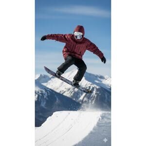 Morrow Plaid Red Black Insulated Snowboard Ski Jacket Men's Size L Hooded Coat